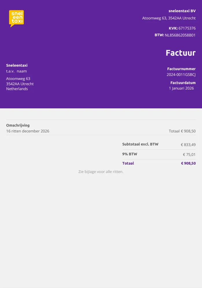 example invoice SET
